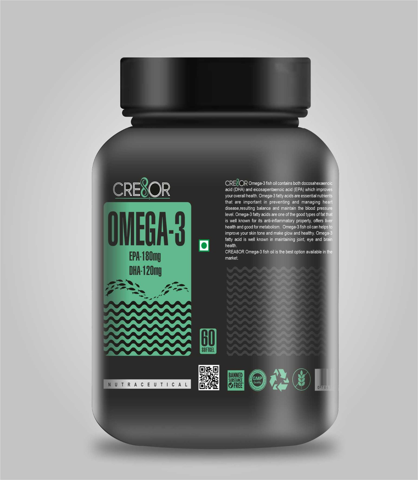 CRE8OR Omega-3 EPA DHA Fish Oil